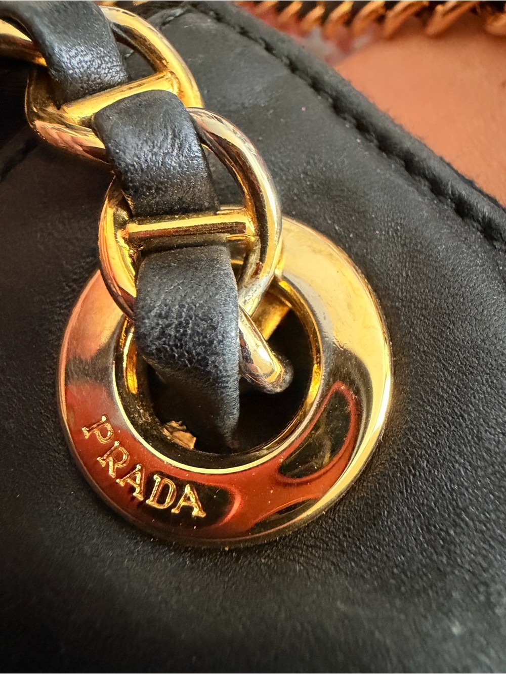 vintage Prada soft nappa leather chain shoulder bag - Picture 9 of 14